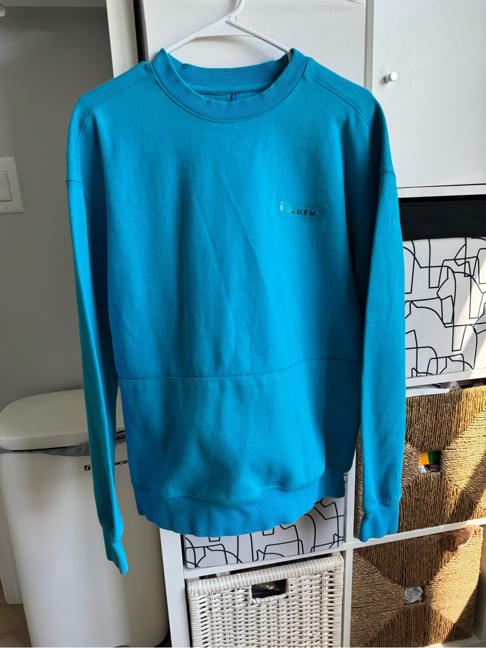 Ader Error Turquoise Blue Crewneck Sweater
